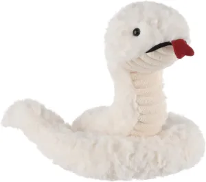 Apricot Lamb Snake Plush Stuffed Animals for Kids, Soft Cute Plush Toys for Baby Girl and Boy, Fluffy Snake White