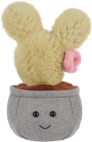 Apricot Lamb Succulent Potted Flower Plush Nopal Plant Stuffed Animals for Kids, Soft Cute Plushies Toys for Baby Girl and Boy, Fluffy Potted Flower Nopal Plant 9.5 Inches