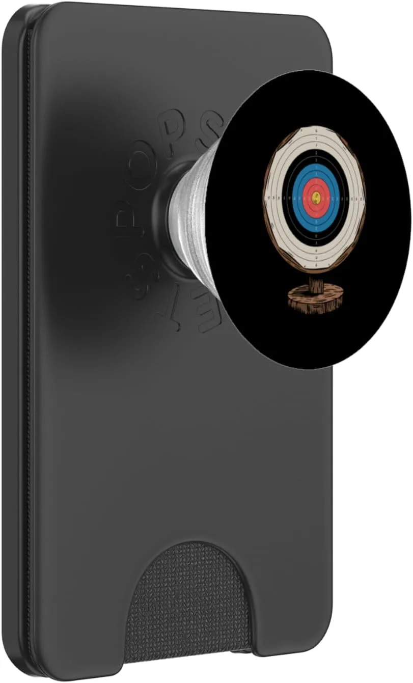 Archery Bow and Target PopSockets PopWallet for MagSafe