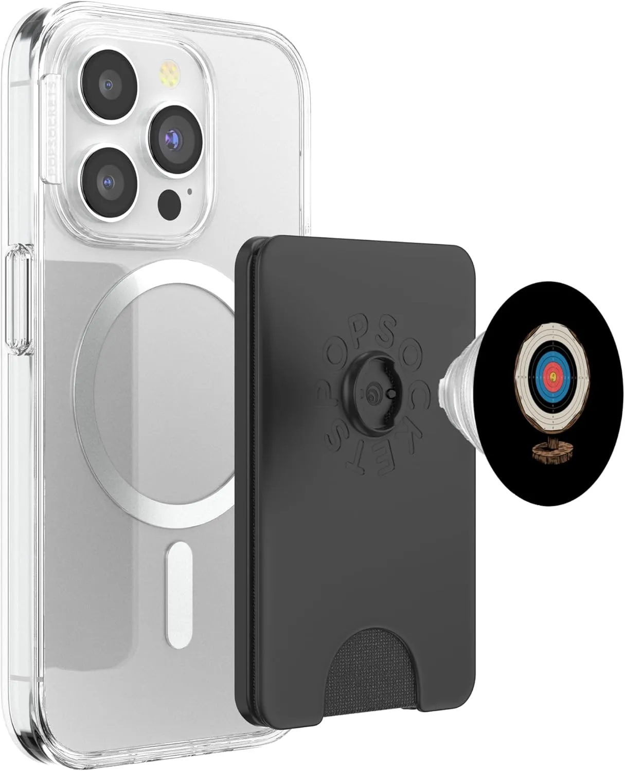 Archery Bow and Target PopSockets PopWallet for MagSafe
