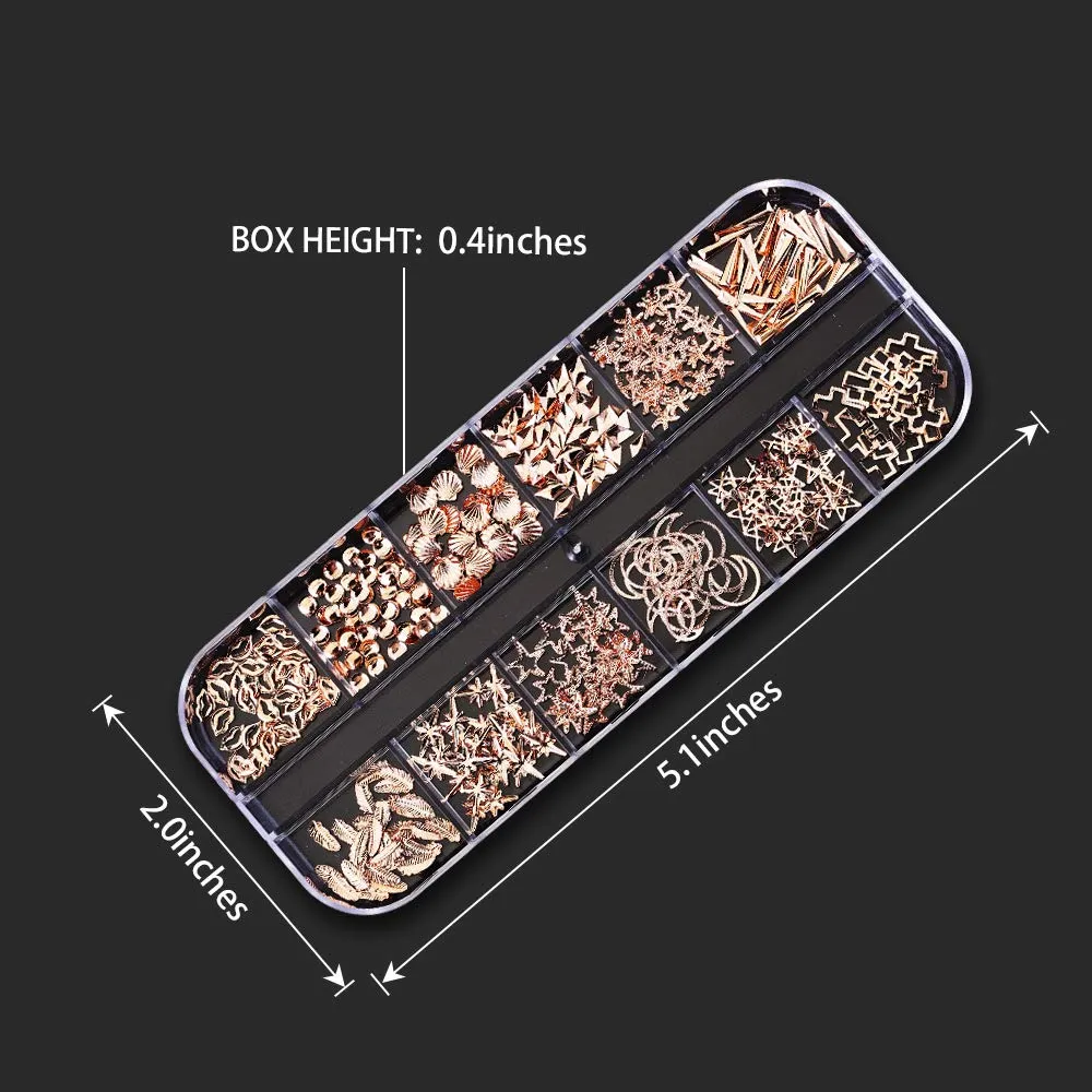 Artdone 12 boxes Nail Rhinestones,Nail Gems Nail Diamonds,Nail Art Studs Nail Crystals Nail Sequins for Nails Kit with 1 Tweezers and 3 Pen for Nail Art Supplies Accessories……