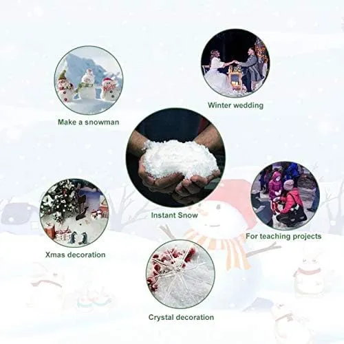 ARV® Artificial Snow for Christmas Tree Decoration Magic Snow for School Instant Snow Making Powder Project (100gram)