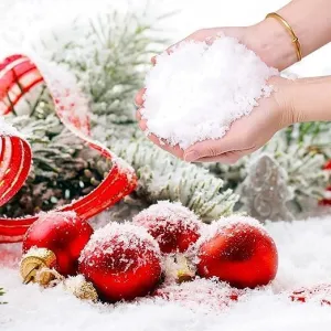ARV® Artificial Snow for Christmas Tree Decoration Magic Snow for School Instant Snow Making Powder Project (100gram)