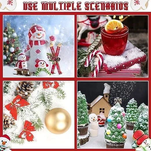 ARV® Artificial Snow for Christmas Tree Decoration Magic Snow for School Instant Snow Making Powder Project (100gram)