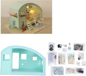 Asixxsix DIY Miniature Dollhouse Kit, Wood Miniature Furniture Kit Mini Model Building Sets with Musical Movement, Miniature Craft Kits for Valentine's Day Christmas Birthday Gifts