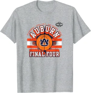 Auburn Tigers Final Four 2025 Men's Basketball Dunk Gray T-Shirt