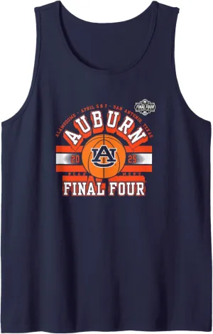 Auburn Tigers Final Four 2025 Men's Basketball Dunk Navy Tank Top