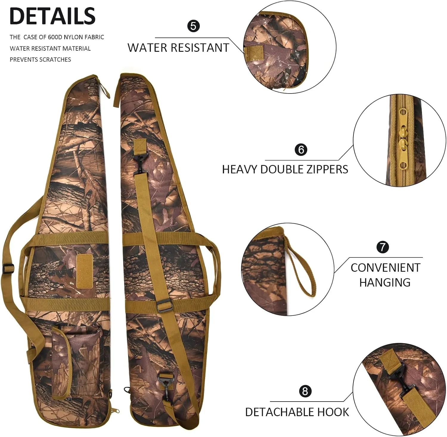 AUMTISC Soft Rifle Gun Case, 41/45/49 Inch Shotgun Carrying Bag for Scoped Rifles with Adjustable Shoulder Sling