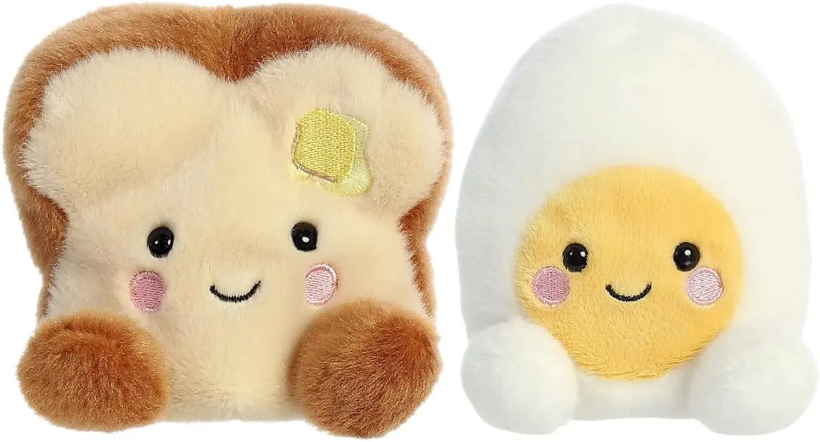 Aurora Palm Pals Set of Two - Bobby Egg & Buttery Toast