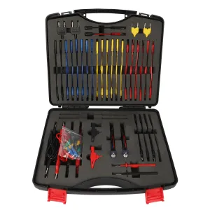 Automotive Circuit Test Leads Kit, 104 Pieces Multimeter Multi Function Electric Probe Test Kit with Black Carrying Case Test Lead Set Wire Connectors Adapter Cables