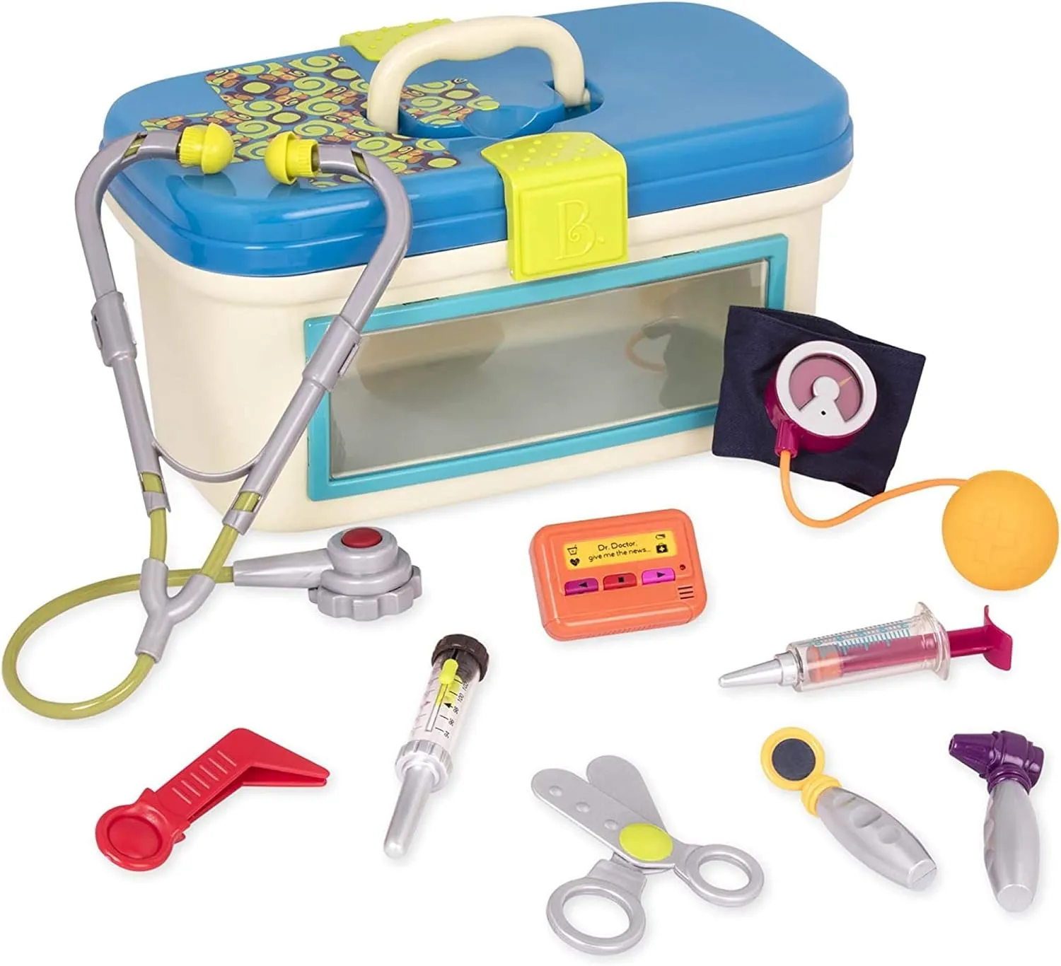 B. toys – Doctor Play Set For Kids – Kids Doctor Toys – 10 Pieces – Realistic Medical Tools – Pretend Play Kit For Toddlers – Dr. Doctor