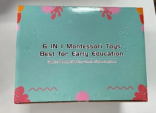 Baby Toys for 6 to 12 Months, Montessori Sensory Bins & Teething Toys, 6 in 1 Stacking Blocks, Rings, Eggs, Spinner, Crab Shape, 27 Pieces, Ages 6-36 Months