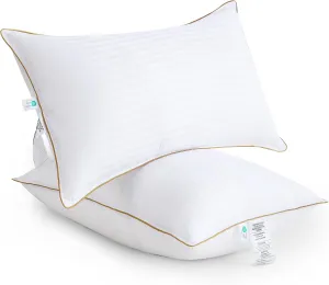 Bafode Bed Pillow, Hotel Collection Pillows for Sleeping,Pillow Standard Size Set of 2, Soft Down Alternative Pillow for Side Sleeper, Back or Stomach Sleepers