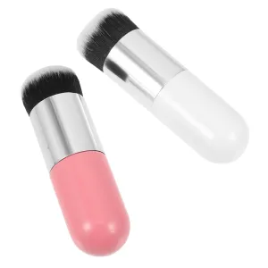 balacoo 3sets Blending Liquid Brush Highlighter Brush Makeup Double Sided Cream Blush Soft Denser No Shedding Makeup Applicators 2pcs*3