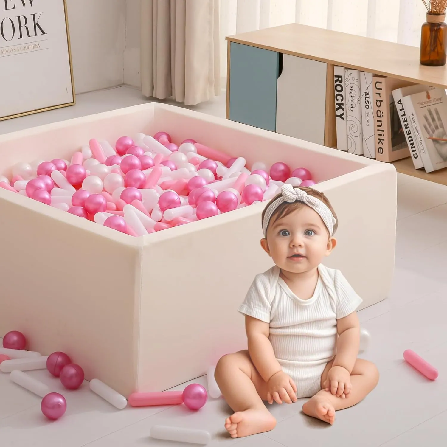 Ball Pit Balls and Strips for Ball Pits, 50 200 500pcs Cute Plastic Star Toy Balls for Kids, Baby Toddler 1-3 Birthday, Bounce House, Play Tent, Baby Pool Water Toys, Party