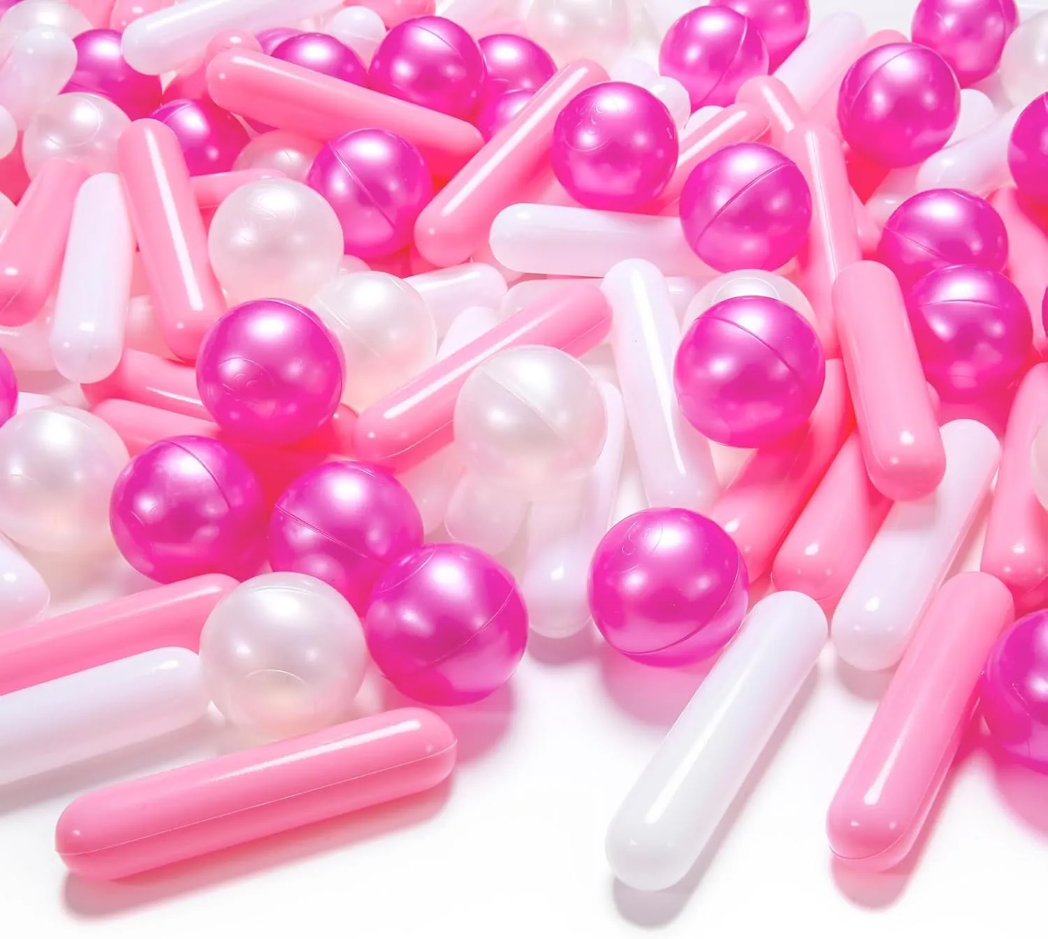 Ball Pit Balls and Strips for Ball Pits, 50 200 500pcs Cute Plastic Star Toy Balls for Kids, Baby Toddler 1-3 Birthday, Bounce House, Play Tent, Baby Pool Water Toys, Party