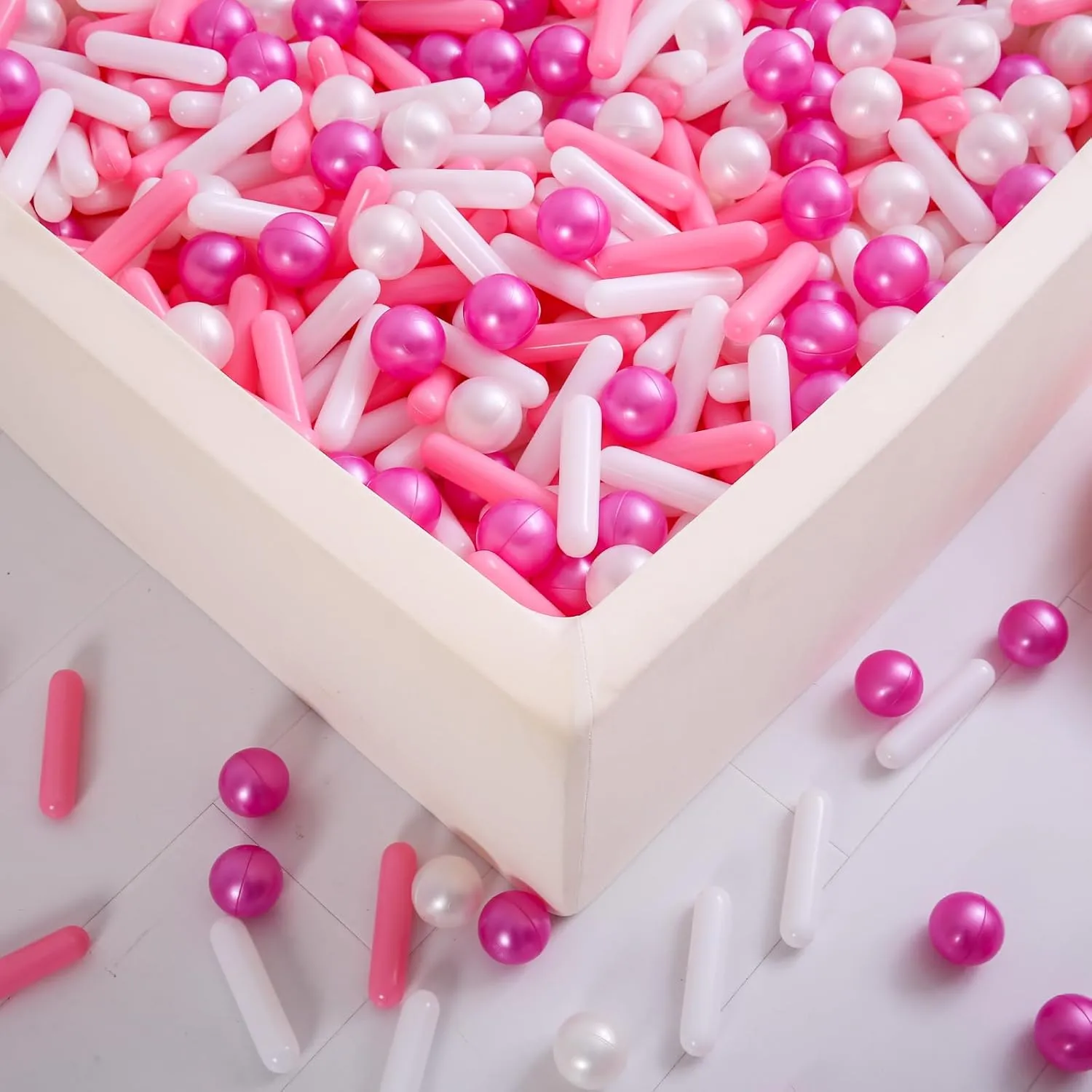 Ball Pit Balls and Strips for Ball Pits, 50 200 500pcs Cute Plastic Star Toy Balls for Kids, Baby Toddler 1-3 Birthday, Bounce House, Play Tent, Baby Pool Water Toys, Party