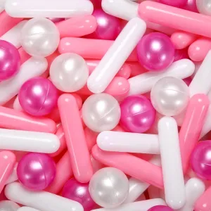 Ball Pit Balls and Strips for Ball Pits, 50 200 500pcs Cute Plastic Star Toy Balls for Kids, Baby Toddler 1-3 Birthday, Bounce House, Play Tent, Baby Pool Water Toys, Party