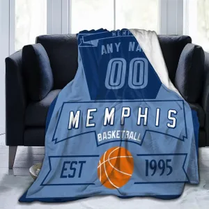 Basketball Throw Blankets Personalized Ultra-Soft Micro Fleece Blankets with Name Numbers for Fans Gifts