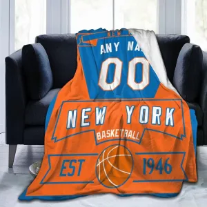 Basketball Throw Blankets Personalized Ultra-Soft Micro Fleece Blankets with Name Numbers for Fans Gifts