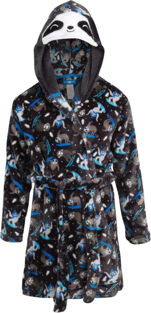 Bathrobe - Plush Fleece Bathrobe: Crocodiles, Sharks, Dinosaurs, Ninjas (6-14)
