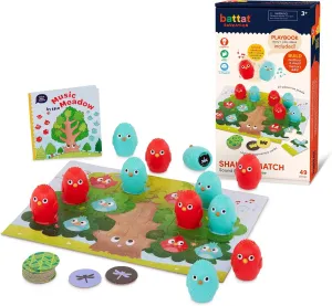 Battat Education Montessori Memory Game Sound Shakers Shaker Toy 3 Years   Shake & Match