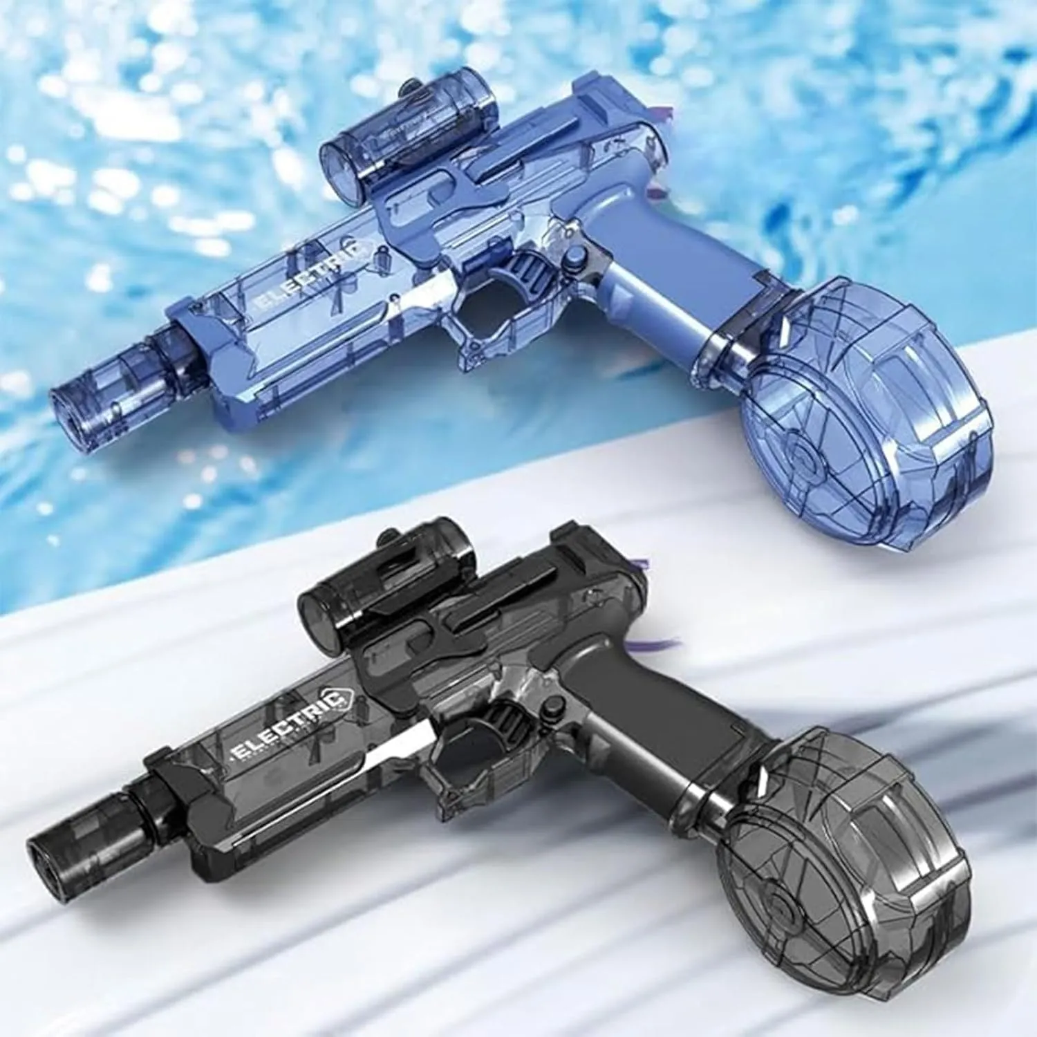 Battle Blaster Water Gun, Electric Water Guns, High Volume Water Spray Gun with Muzzle Flash, Electric Water Spray Gun Toys Suitable for Adults and Children to Play on The Beach (Green)