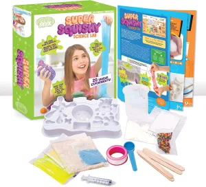 Be Amazing! Toys Super Squishy Science Lab STEAM Science Kit for Kids - Kid Chemistry Kit - Make Your Own Slime, Putty, Quicksand and More - Mind Blowing Experiments – Ages 8-12