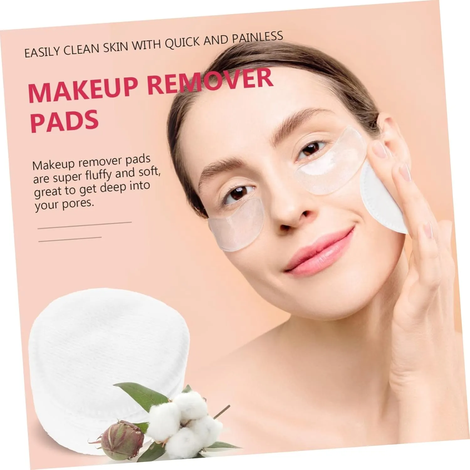 Beaupretty Sets Reusable Makeup Pads Cotton for Deep Pore Cleaning Face Cleaning Women's Gentle Makeup Removal Sensitive Skin Safe Pcs