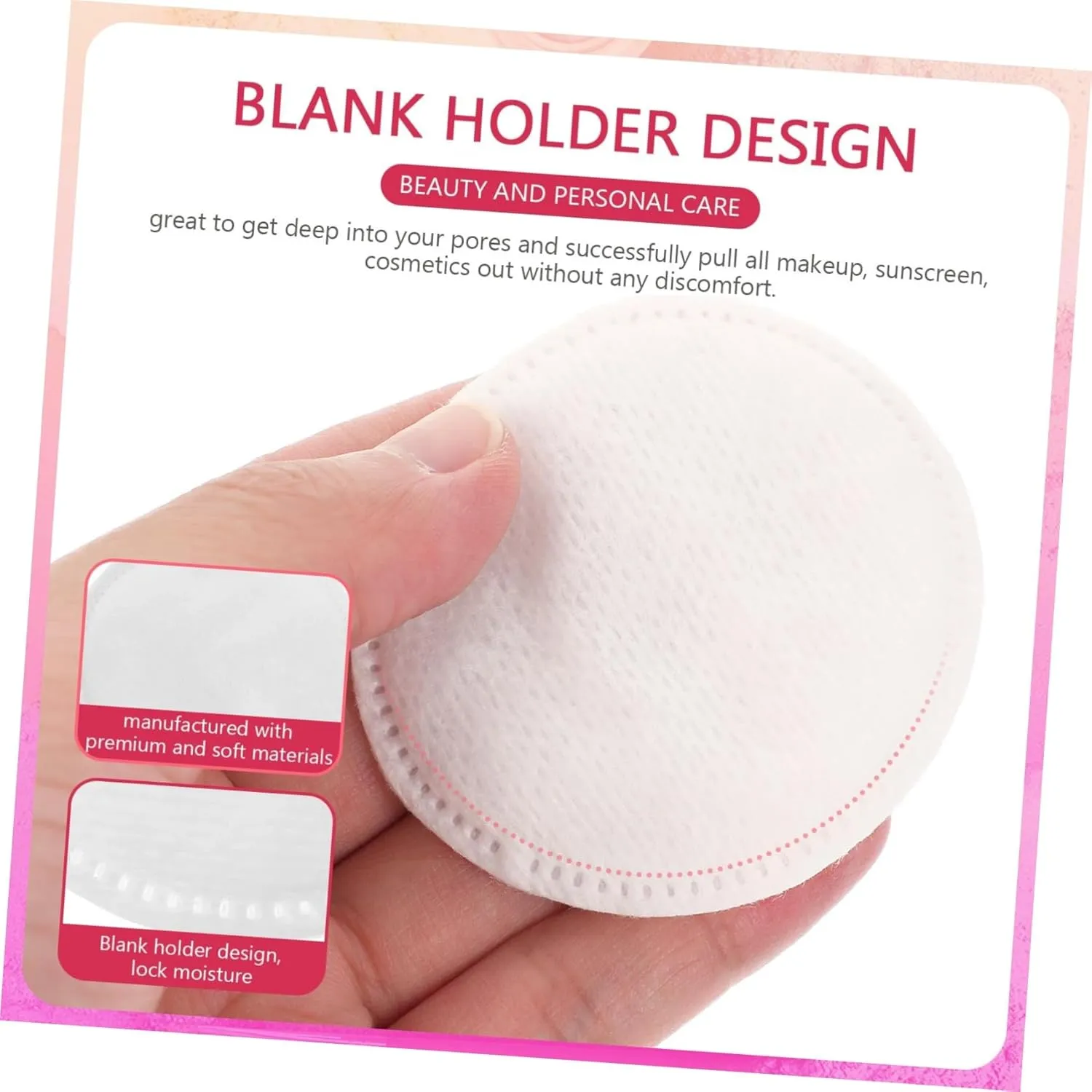 Beaupretty Sets Reusable Makeup Pads Cotton for Deep Pore Cleaning Face Cleaning Women's Gentle Makeup Removal Sensitive Skin Safe Pcs