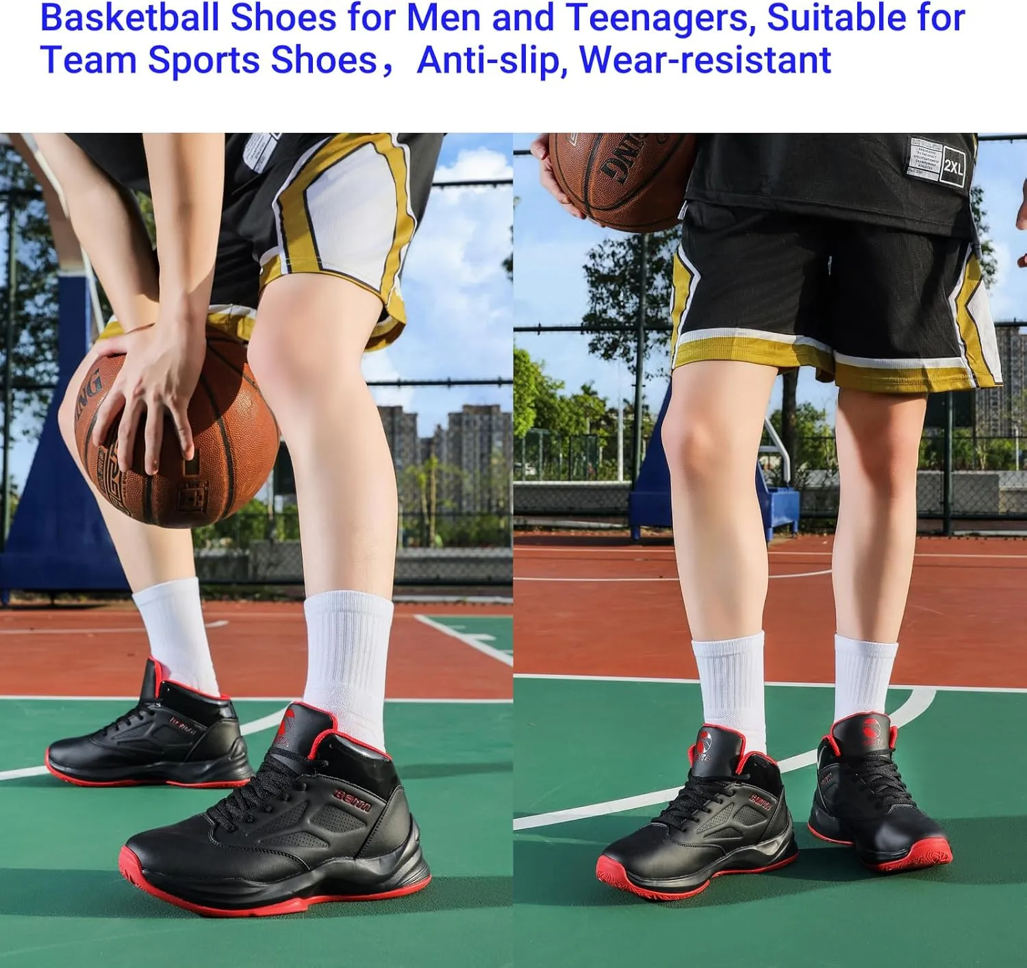 Beita High Upper Basketball Shoes for Men Sneakers Breathable Sports Shoes Anti Slip