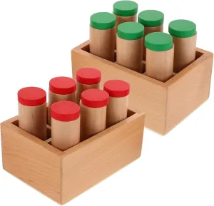 BESPORTBLE 1 Set Montessori Sound Cylinders with Box Educational Rattle for Boys and Enhancing Auditory Skills Sensory Play Engaging Learning Experience
