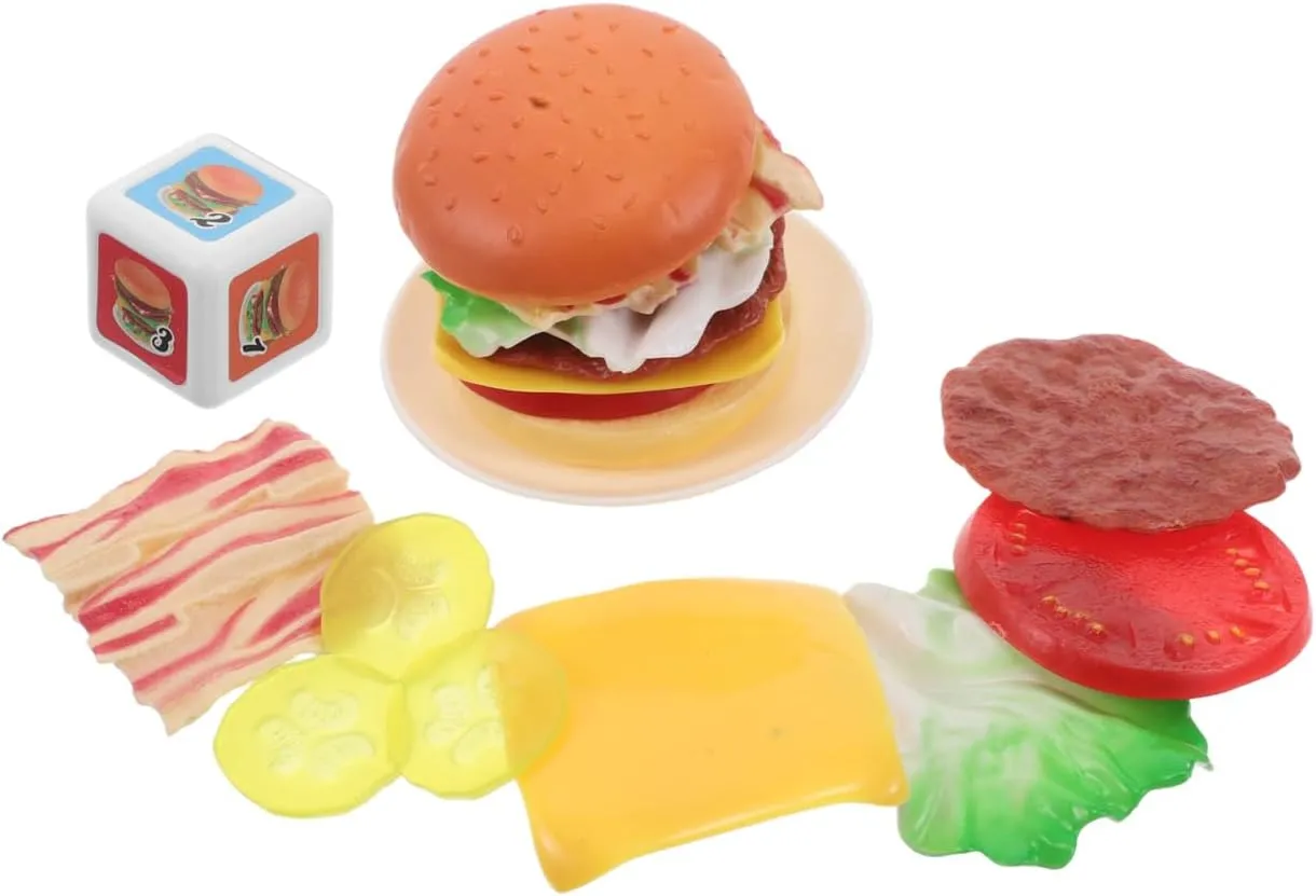 BESPORTBLE 1Set Hamburger Stacking Game for Interactive Balance Stacking for Preschool Learning and Development Fun and Engaging Building Blocks
