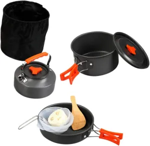 BESPORTBLE 1set Lightweight Camping Cooking for People Portable Cookware Kit for Outdoor Cooking and Picnics Compact and Travel Gear