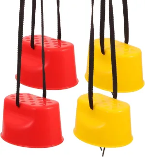 BESPORTBLE Balancing Stilts for Kids, 3 Pairs Plastic Walking Stilts Children Monster Feet with Rope for Balance (Random Color)