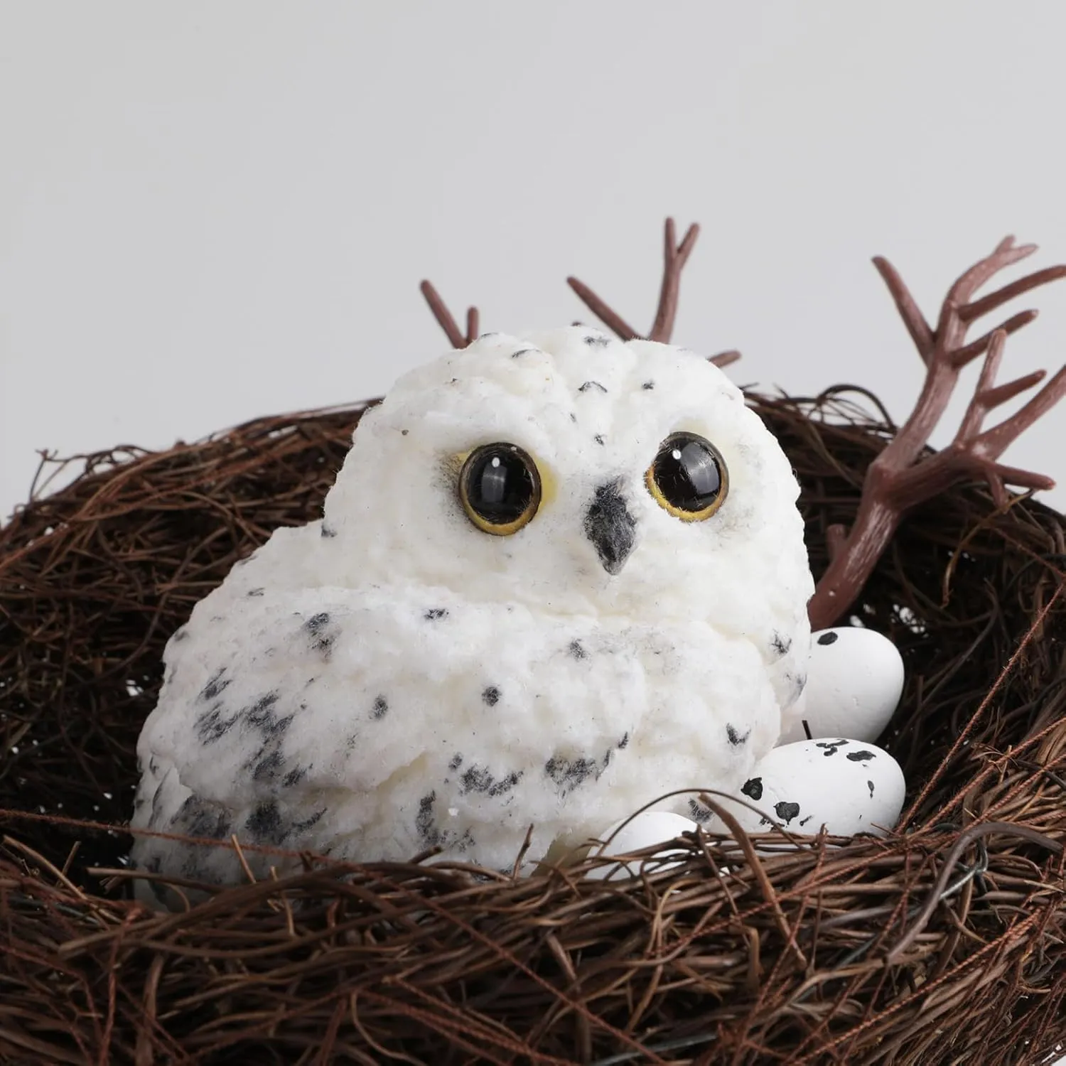 Big Owl Taba Squishy Kit - Handmade Silicone Animal Toys, Perfect for Owl Gifts for Women (White)