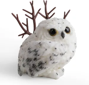 Big Owl Taba Squishy Kit - Handmade Silicone Animal Toys, Perfect for Owl Gifts for Women (White)