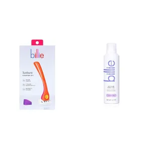 Billie Razors for Women Shave Kit with 2 Refills   Holder Bundle with Lavender Milk Scent SkyFoam Shave Gel