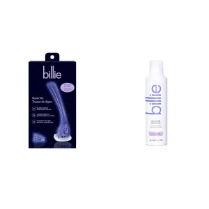 Billie Women's Razor Kit with 2 Refills   Holder & Lavender Milk SkyFoam Shave Gel