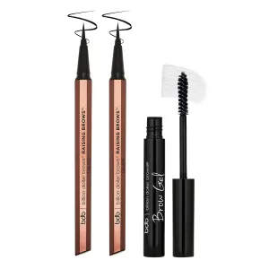 Billion Dollar Brows Raising Brows & Brow Gel Kit – 2 Raising Brows Pen (Taupe) and Brow Gel - Smudge-Proof & Water-Resistant, Creates Natural Looking Brows Effortlessly and Stays All Day