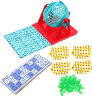 Bingo Machine Cage Game Set Hand Crank Game with Balls Ideal for and Adults for Parties and Interactive Fun Novel Bingo for All Ages