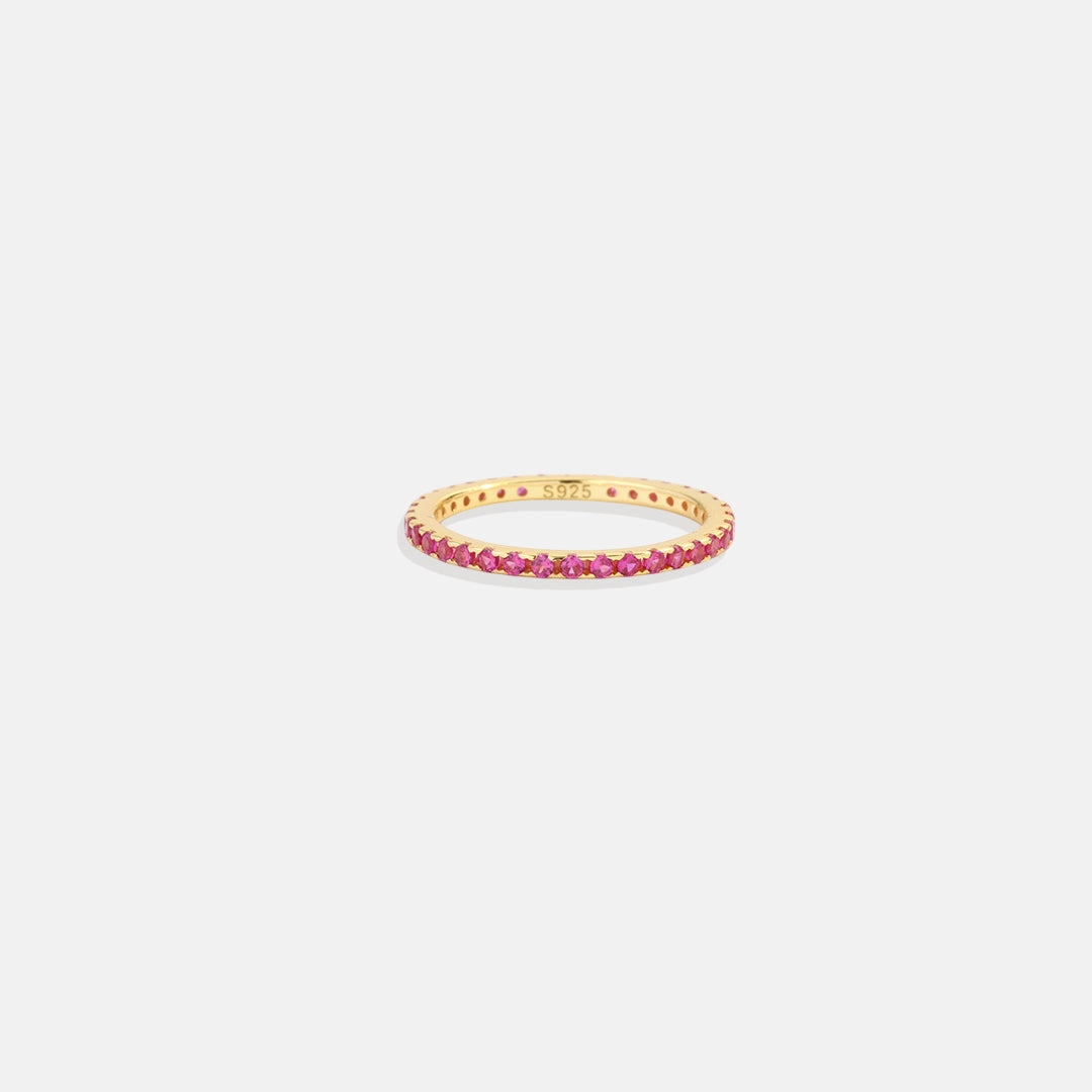 Birthstone Eternity Stacking Ring