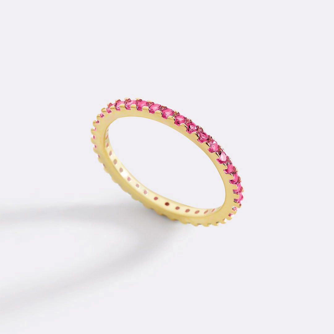 Birthstone Eternity Stacking Ring