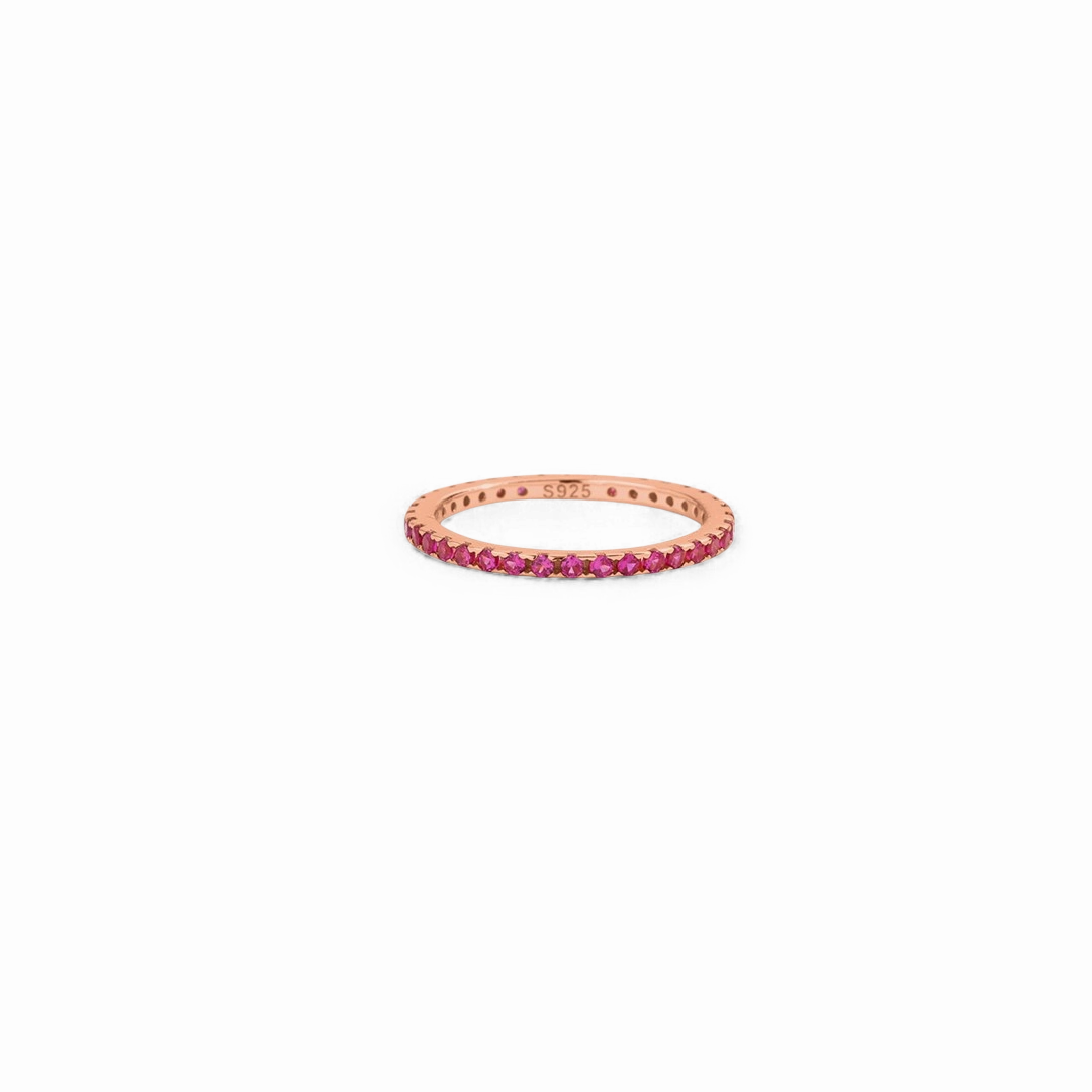 Birthstone Eternity Stacking Ring
