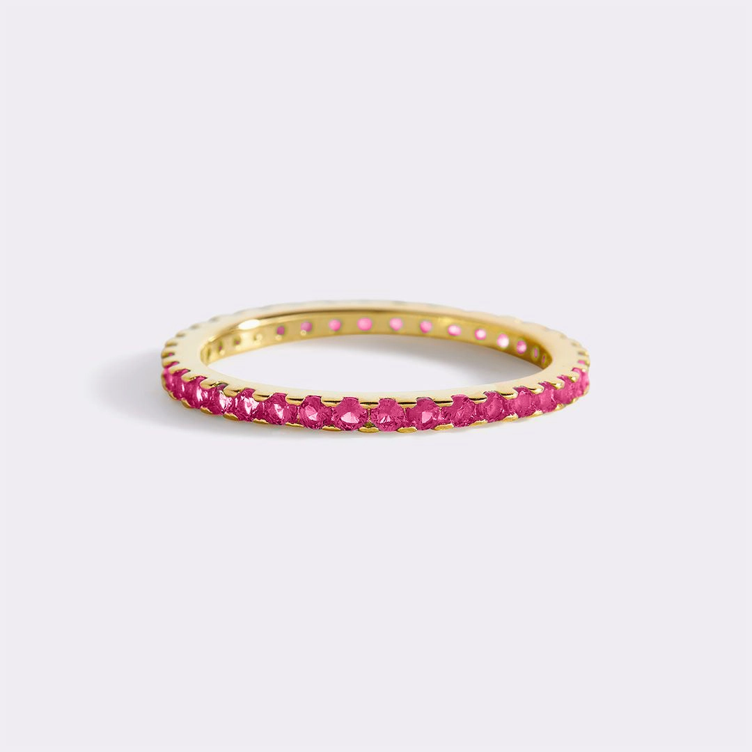 Birthstone Eternity Stacking Ring