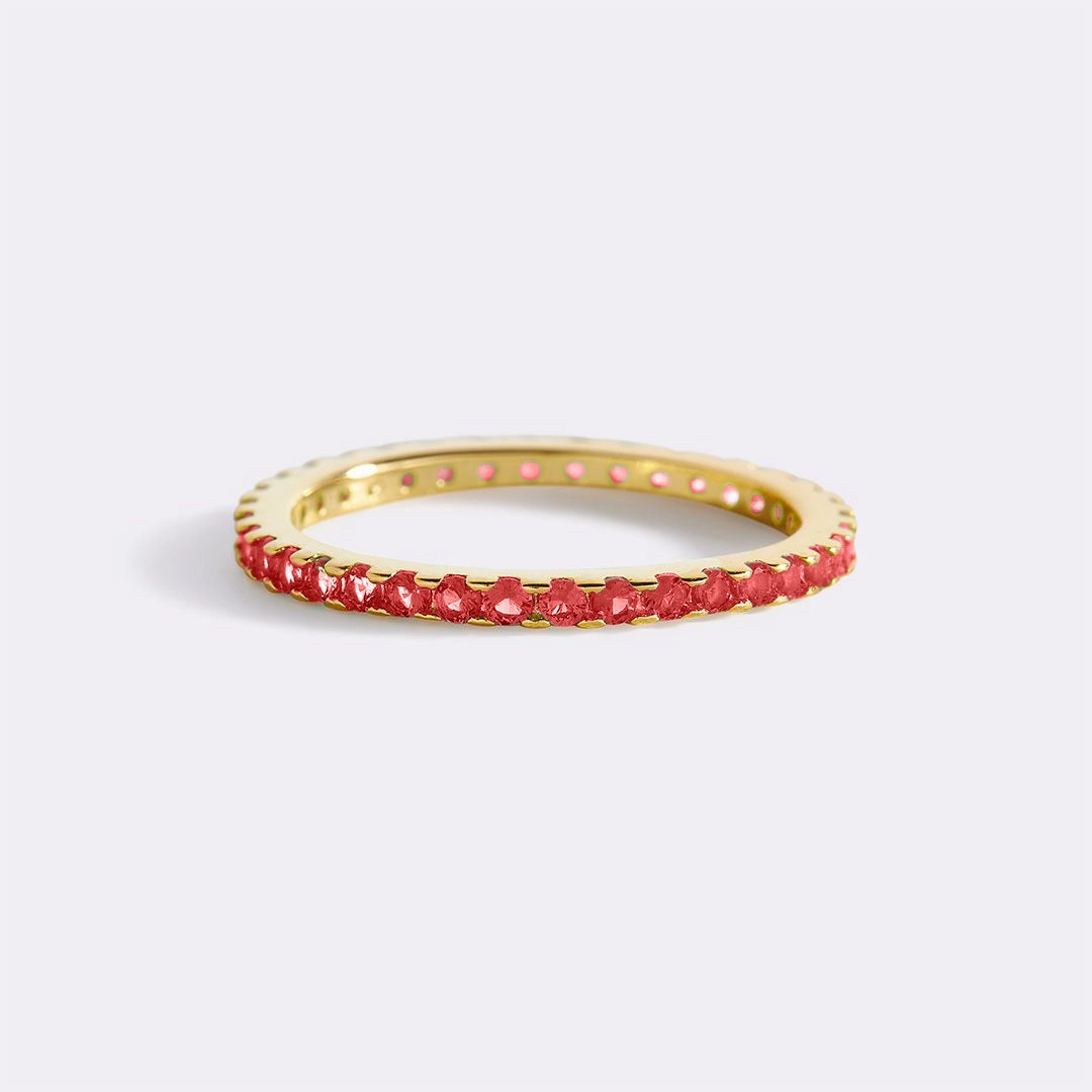 Birthstone Eternity Stacking Ring