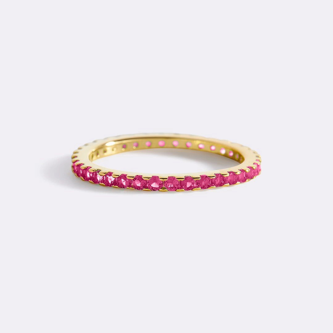 Birthstone Eternity Stacking Ring