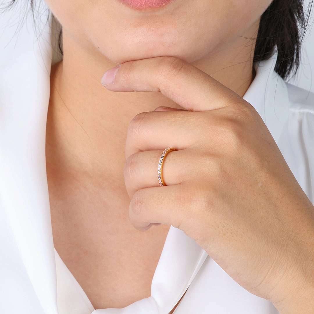 Birthstone Eternity Stacking Ring