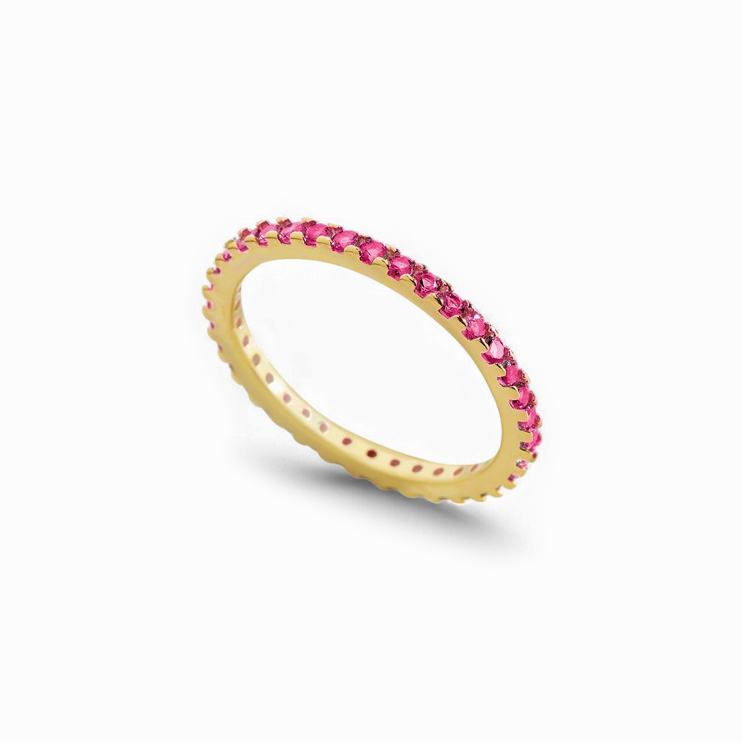 Birthstone Eternity Stacking Ring