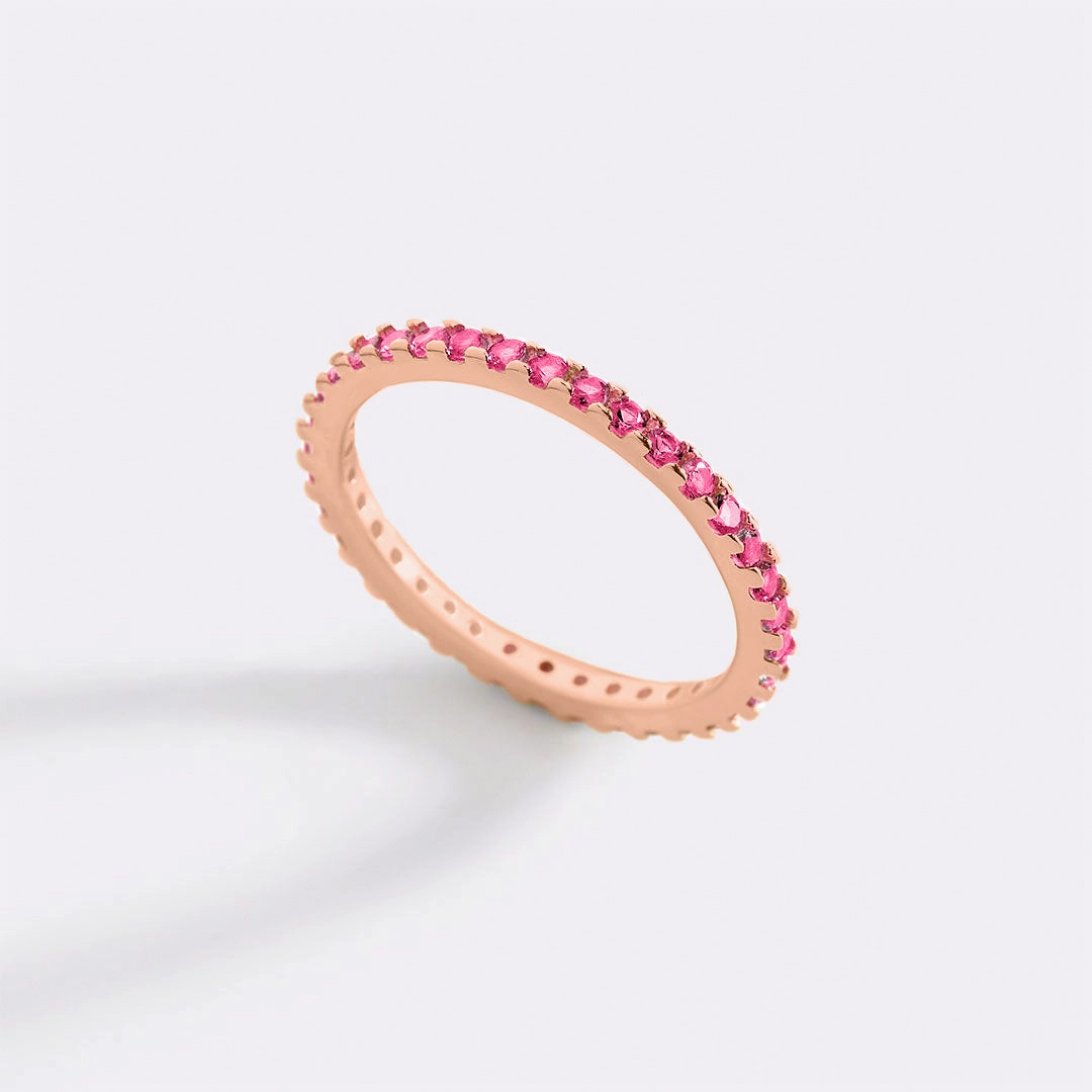 Birthstone Eternity Stacking Ring